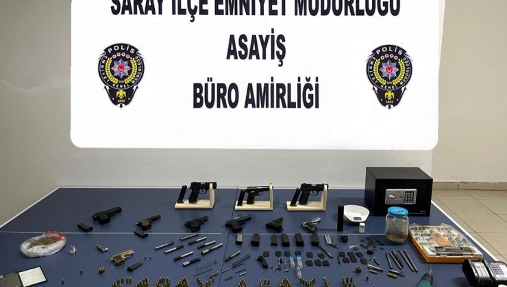 Saray emniyetinden uyuşturucu ve silah operasyonu