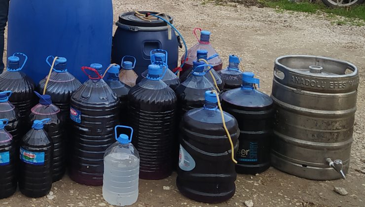 Saray’da kaçak içki operasyonu: 230 litre el yapımı içki ele geçirildi