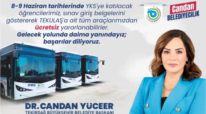 Büyükşehir YKS’ye Girecek Öğrencileri Ücretsiz Taşıyor