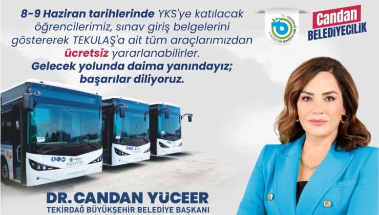 Büyükşehir YKS’ye Girecek Öğrencileri Ücretsiz Taşıyor
