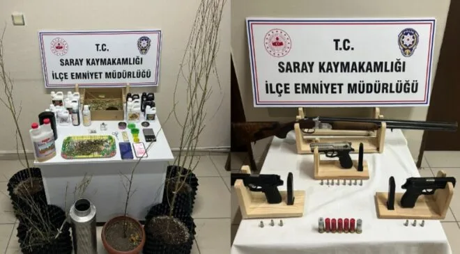 Saray’da uyuşturucu operasyonu: 5 gözaltı