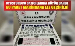 Uyuşturucuya Büyük Darbe: 60 Paket Marihuana Ele Geçirildi