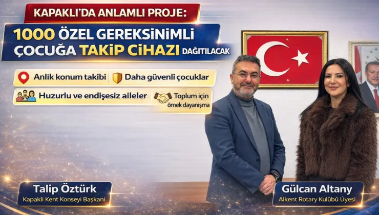 Kapaklı’da Anlamlı Proje: 1000 Özel Gereksinimli Çocuğa Takip Cihazı Dağıtılacak