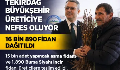 Büyükşehir’den Üreticiye Can Suyu: 16 Bin 890 Fidan Dağıtıldı