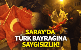 Saray’da Türk Bayrağına Büyük Saygısızlık: Çöpe Atılan Bayraklara Taksici Sahip Çıktı